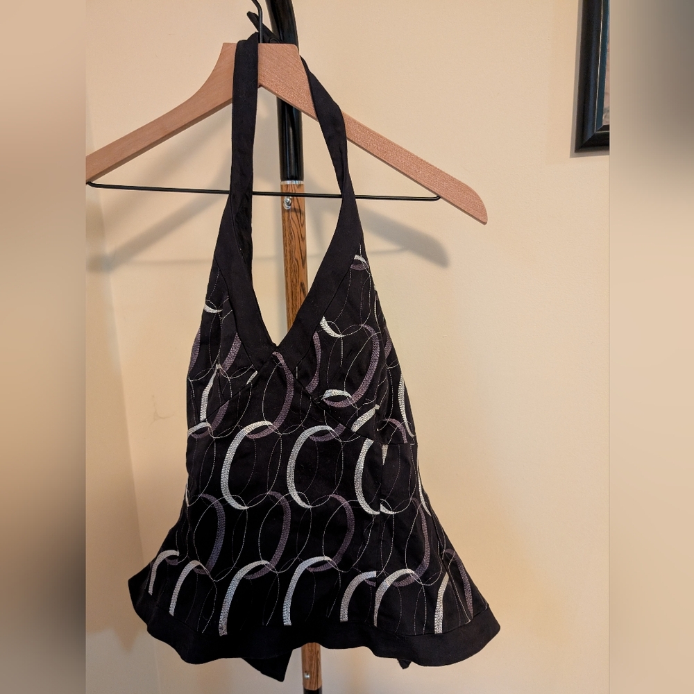 Black halter top